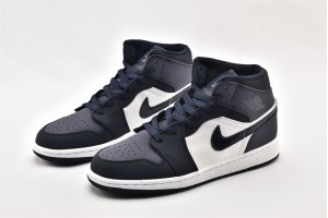 Air Jordan 1 Mid Obsidian Sanded Purple 554724 445 Womens And Mens Shoes  